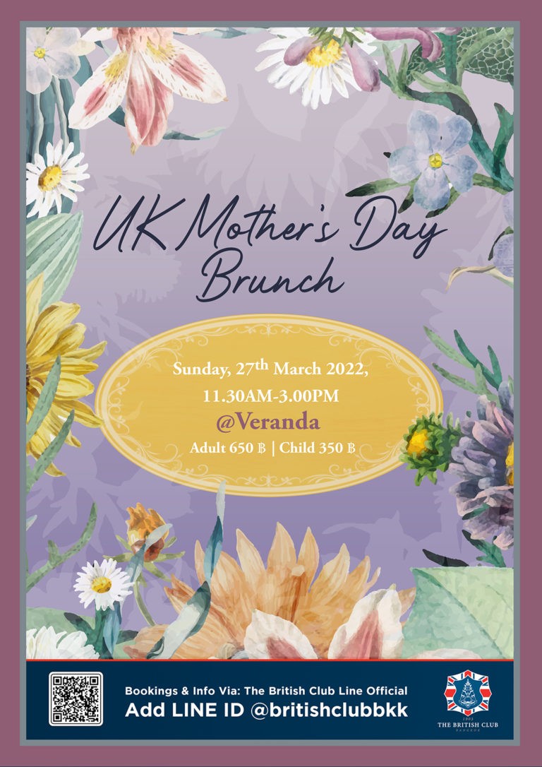 UK Mother’s Day Brunch The British Club Bangkok